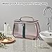 New Retro Vintage Vanity Bag, Clear Makeup Organizer with Handle, Waterproof Transparent Toiletry Bag, Large Capacity Cosmetic Makeup Bag for Women, Travel Skincare Storage Case (Purple)