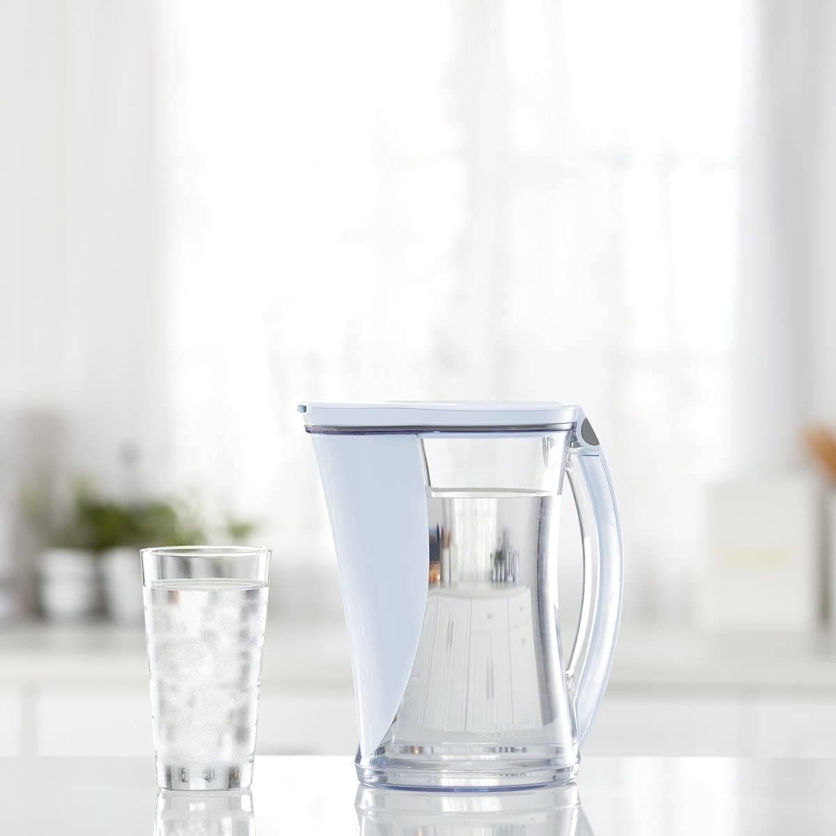 Brita Stream Cascade Water Filter Pitcher, Ice, Large 12 Cup, 1 Count: Home & Kitchen