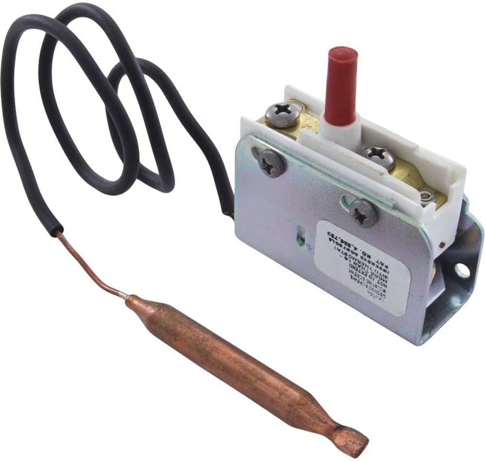 Appliance Hi-Limit, 5/16" Dia, 12" Capillary, SPST, Screw Terminal, 25A 275-3290-00