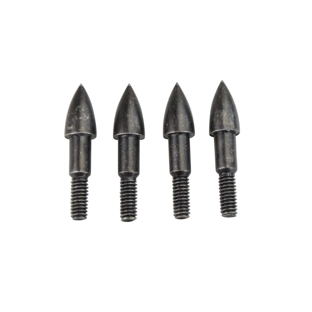 SHARROW 12/24/48 pcs Metal Archery Arrowheads Tips Screw in Practice Broadheads 60/65/75 Grain Bullet Field Hunting Points Black Arrow Head for Recurve and Compound Bow Shooting (75 Grain, 12 PCS)