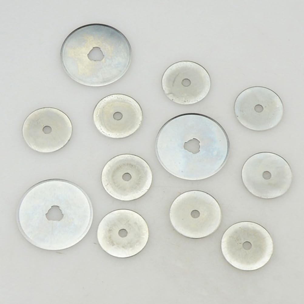 VILLCASE Rotary Cutter Replacement Blades 12Pcs 28mm – Precision Cuts for Fabric, Leather & Paper – for Quilting, Sewing, Crafting & Leathercraft