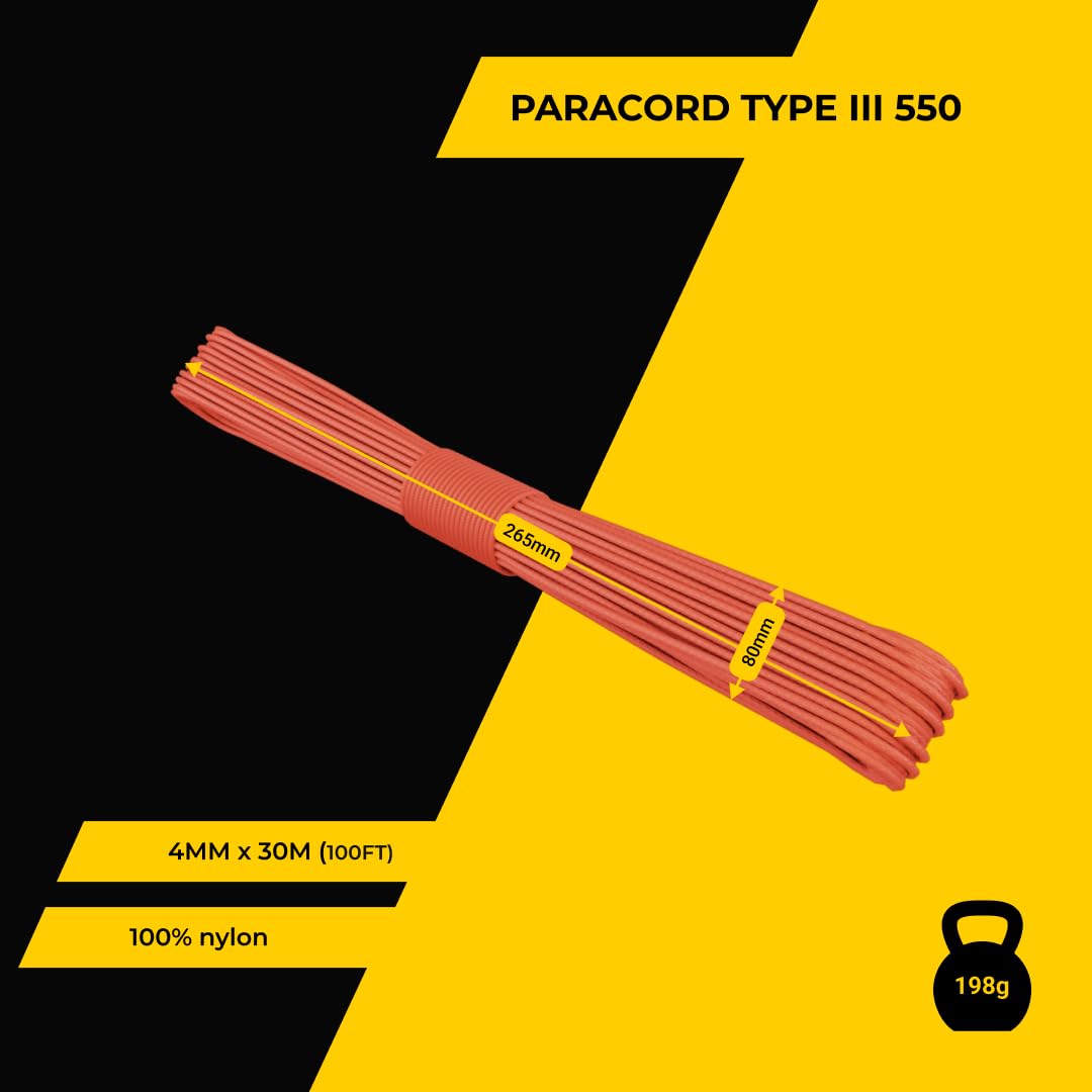 EdcX 2 mm Nylon Paracord 275 (15, 30, 50 and 100 m)- 100% Nylon rope, 3-Strand cord - Image 2