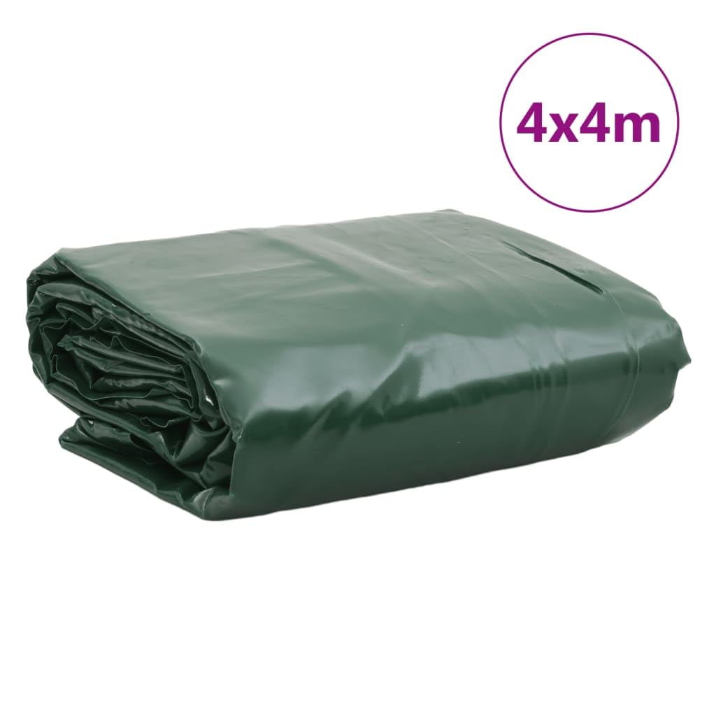 vidaXL Bâche 650g / m² Vert 4 x 4 m Toile avec revêtement en PVC