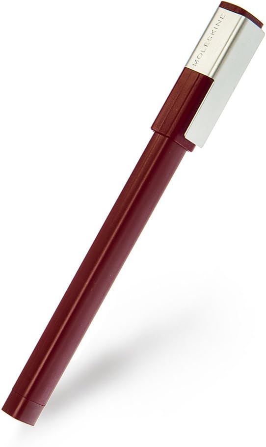 Moleskine Classic Roller Pen, Burgundy Barrell, Fine Point (0.7 MM) Black Ink (Writing Collection)