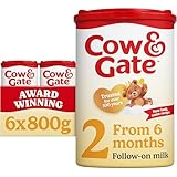Cow & Gate 2 Follow On Baby Milk Powder Formula, 6-12 Months, 800g (Pack of 6) - Packaging May Vary