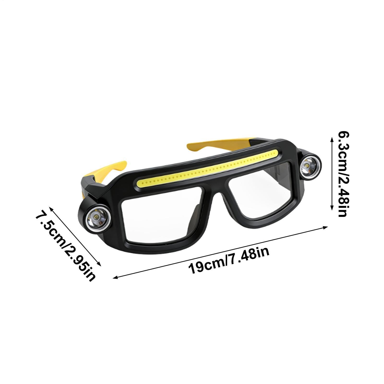 Linterna frontal recargable, recargable y regulable con lentes, faro para correr, manos libres, para pesca nocturna al aire libre, ciclismo, correr, camping, senderismo, escalada, trabajo