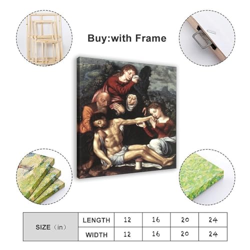 Impression sur toile Jan Van Hemessen - Décoration murale table 30x30 - 5