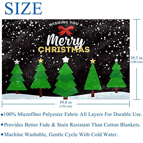 Couverture douce de qualité supérieure à imprimé arbre de Noël raffiné - 6