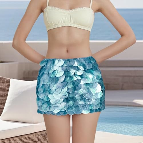 Sequin Skirt for Women Glitter Low Waist Pencil Skirts Bodycon Dance Party Club Sparkly Mini Ckirt4