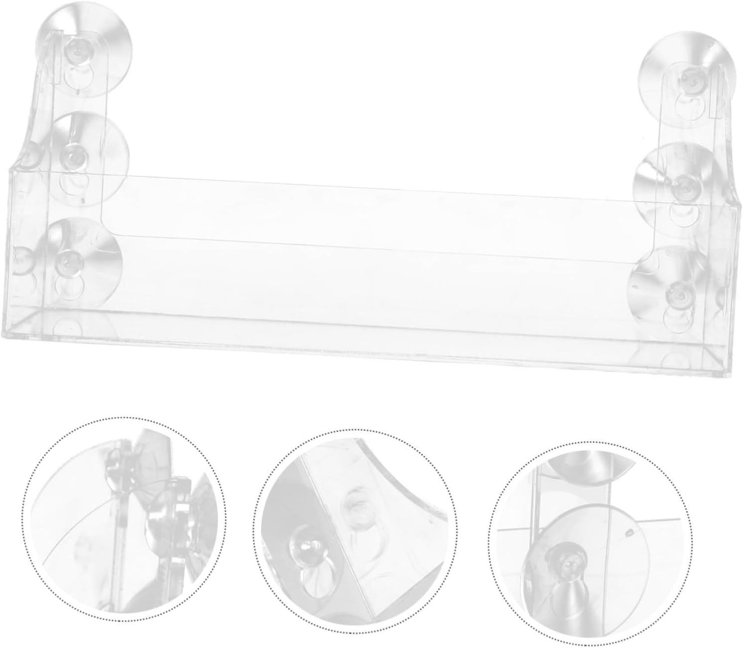 IMIKEYA 2 Pcs Suction Rack Suction Display Rack Acrylic Suction Cup Shelf Frige Rack Acrylic Display Risers Storage Rack Display Racks Frame Beverage Shelf Small Represent