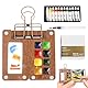 VEGOATY Mini Aquarell Set Mit Binder-Clips, AquarellSet Pocketartist Travel Set, Aquarell Für Reisen Für Maler, Künstler, Studenten (1 Palette, 1 Zeichnungsbuch, 1 Füllfederhalter, 1 Kasten Farbe)