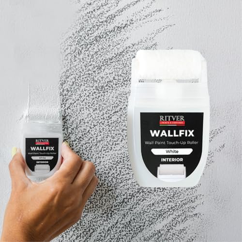 Wall Repair Paint Kit with Roller Brush White Wall Repair Paste for Cracks Holes & Scratches Quick Dry Wall Touch Up Paint Wall Patch Repair Kit Putty Filler for Walls Home Renovation 30 ml