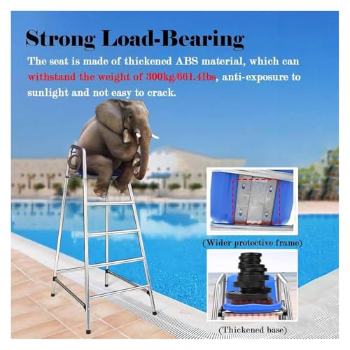 Silla alta de salvavidas para piscina 150 cm miniatura 3