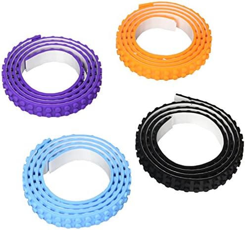 Self Adhesive Tape Works Building Block Tape, Purple/Black/Turquoise/Orange