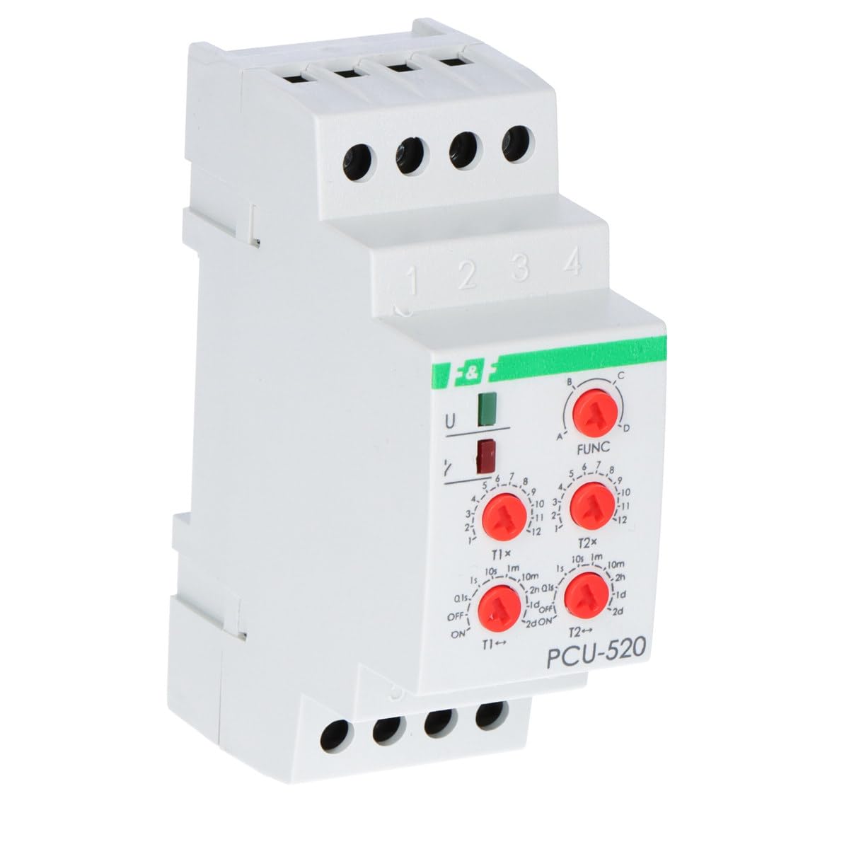Zeitrelais 2P 8A 0,1sek-576h 230V AC Multifunktional PCU-520 f&f 5908312595427