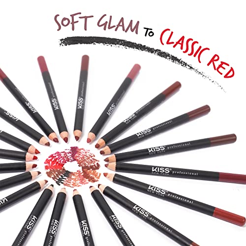 Image of Kiss New York Professional Slim Long-Wear Lip Liner Pencil, Matte Finish