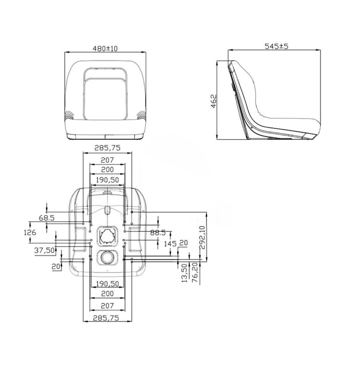 Sitzschale passend Husqvarna Mäher GTH2254XP, PF21