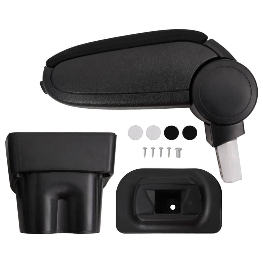 vidaXL Car Armrest, Center Console for Car, Armrest Box for Replacement, Elbow and Wrist Support Armrest Pad for Most Vehicle SUV Truck Car, Black ABS