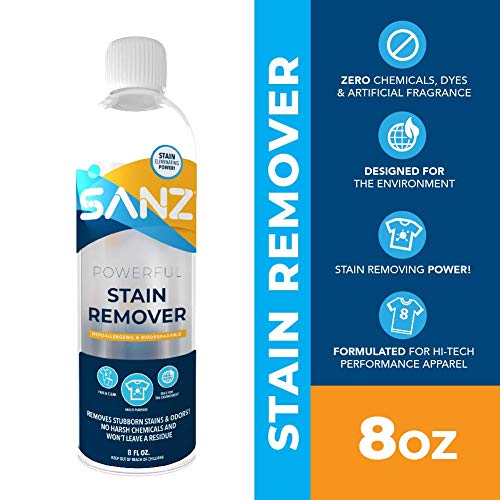 Sanz Stain Remover – For Stubborn Stains & Odors, No Residue, Hypoallergenic, Biodegradable, Zero Harsh Ingredients, 8 Oz #TOP1