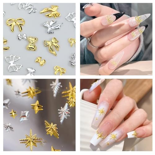 Ruiaqer Colorful Nail Charms - Butterflies & Stars - Image 7