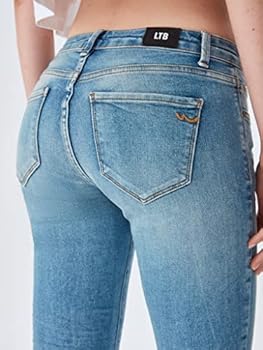 LTB Jeans - Dames - Nicole - Mid Waist - Slim Fit Jeans - Broek, blauw (Parvin Wash 51272), 31W / 36L
