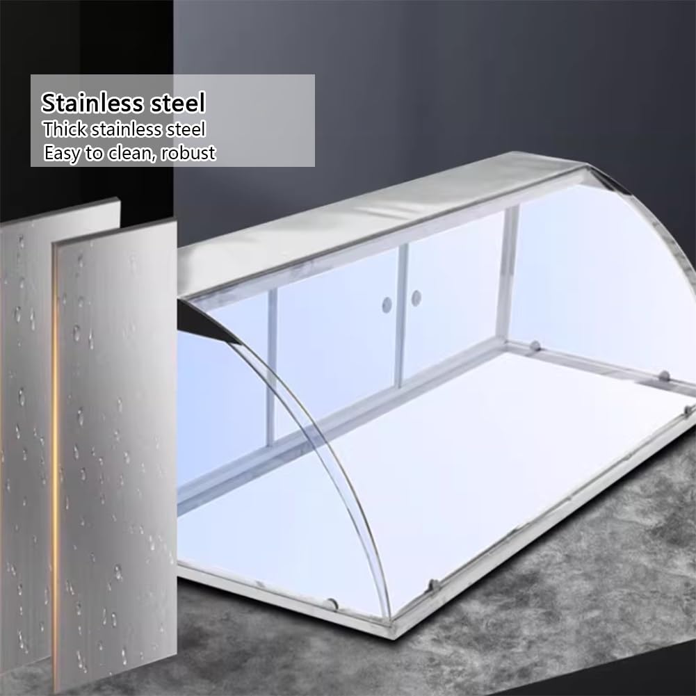 Gewerbliche Thekenvitrine Für Speisen, Gebäckvitrine, Glas-Thekenvitrine Für Bäckereien Für Buffetrestaurants, Einfach Zu Montieren(81x53x50cm)