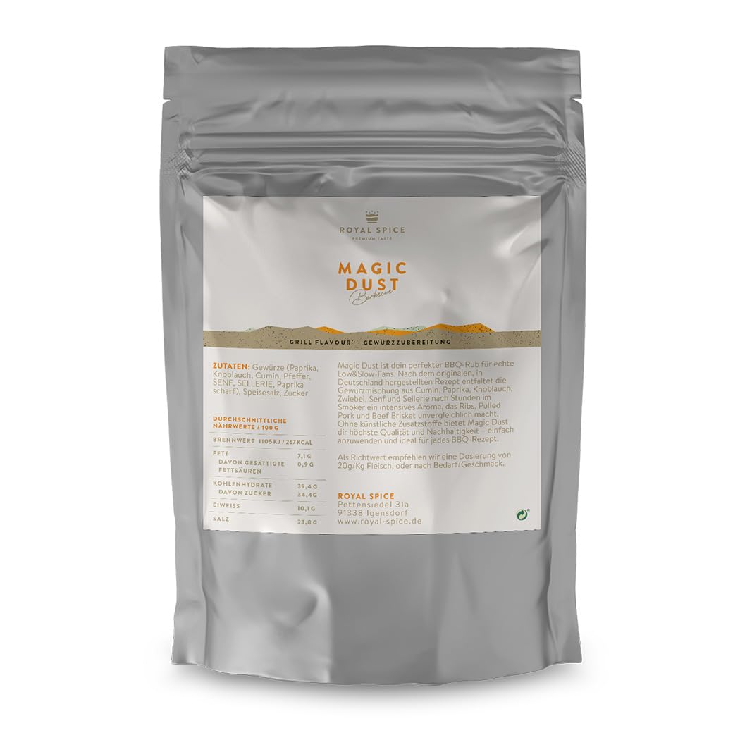 Royal Spice Magic Dust BBQ Rub Gewürzmischung - Erster In Deutschland Hergestellter Magic Dust Rub Nach Dem Originalrezept Von Mike Mills - Verschiedene Größen erhältlich (3 kg)