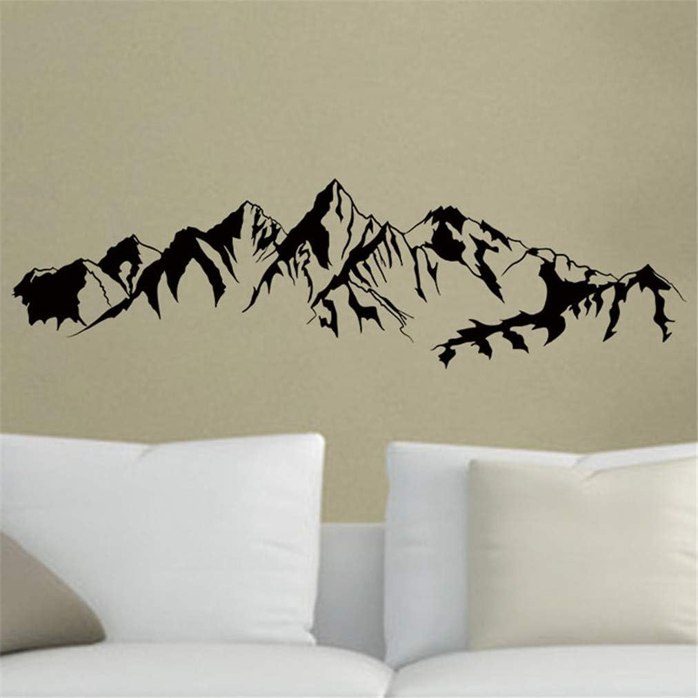 EWQHD Paisaje De Montaña Tallada Pegatinas De Vinilo De Protección Del Medio Ambiente Pegatinas Pared Salón Dormitorio Fondo Mural De Decoración Para El Hogar, A