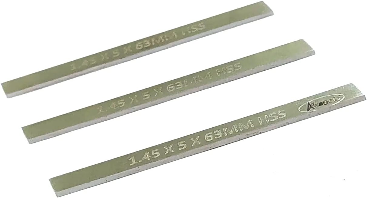 Set of 3 HSS Spare Parting Blades for Mini Cut Off Tool Holders 6,8, 10 mm Shank Sizes