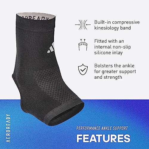 Image of adidas Performance Climacool Ankle Support Sleeve - Ankle Sleeve for Training, Competitions, Support, and General Fitness - Ergonomic Design, Silicone Grip, Breathable & Durable Material - X-Large