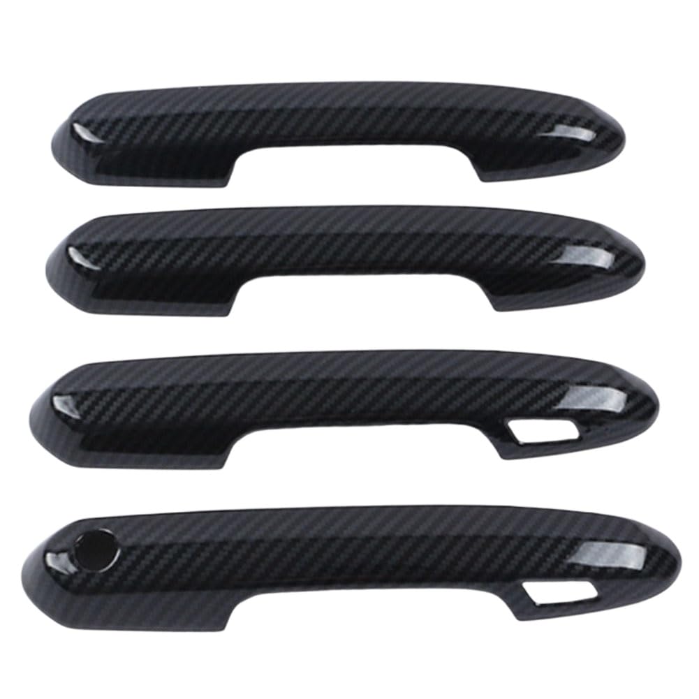 Zatbshwhy Ships From: China Mainland; Carbon Fiber Pattern 4Pcs Carbon Fiber Door Handle Cover Trims Compatible With 2019-2025 Models(Ships From: China Mainland; Carbon Fiber Pattern)