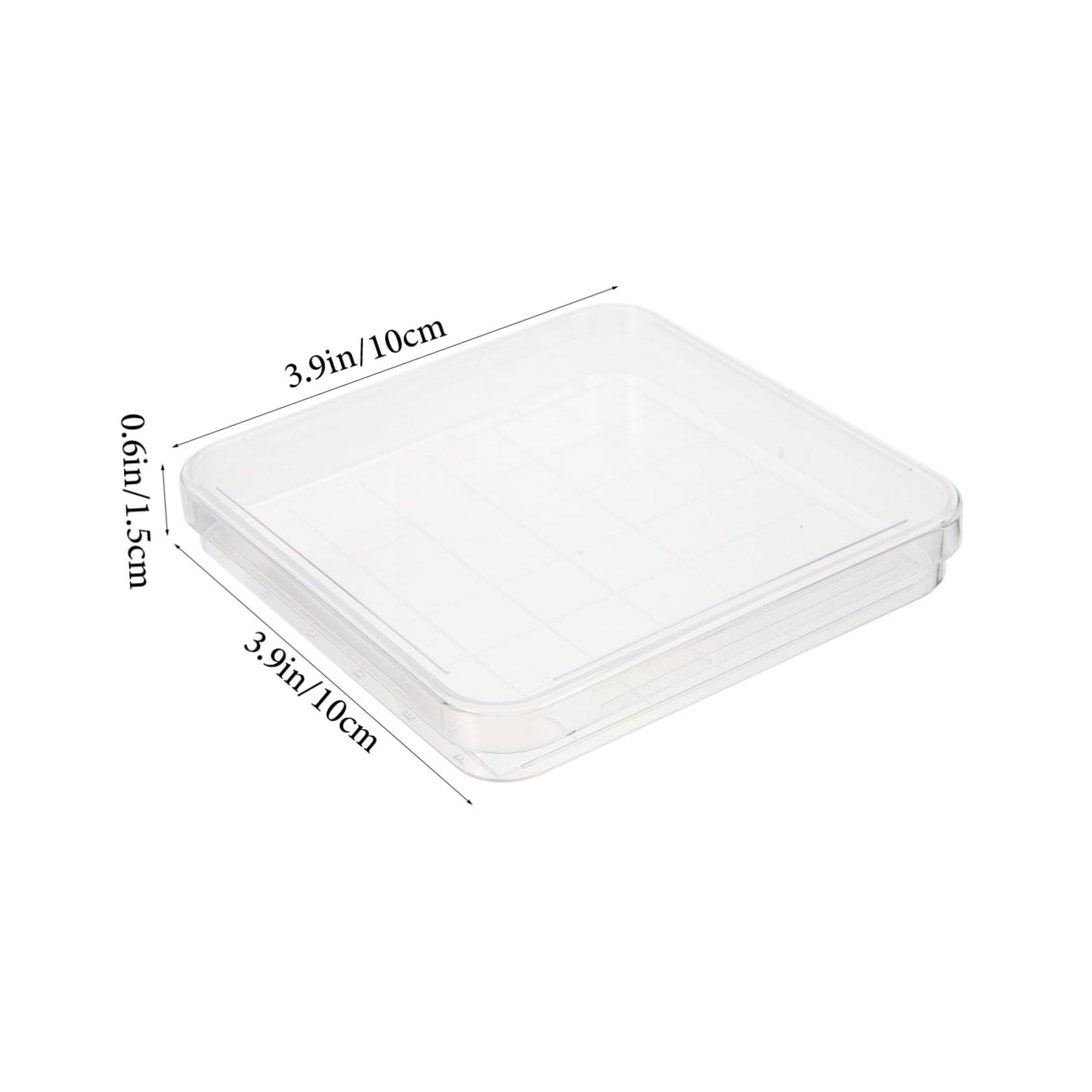 ABOOFAN 10 Pcs Disposables Petri Dishes for School Lab Square Lids Nutrient Agar