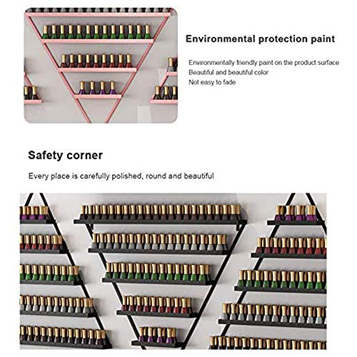 Ledge Wandregal Metall Nagellack Regal 5 Schichten, Dreieck Display Ständer an der Wand des Nagelstudios, Haushalt… – Bild 4