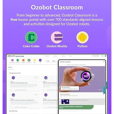Ozobot Ari Entry Kit | Interactive Learning Robot with Touch Screen, ToF Sensor, Accelerometer, Gyroscope, and AI Integration | Hands-On STEM Education for Classrooms and Homeschool