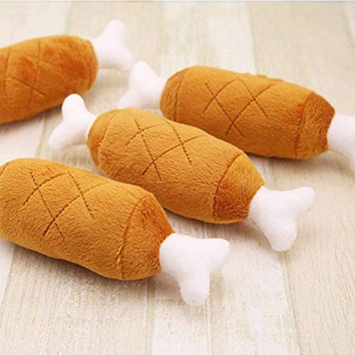Seis 2pack Chicken Leg Plush Toy Pet Squeaker Toy Dog Cat Chewing Toys for Small Medium Large Dog Pets 2pack  Cucciolini Doodles Seis 2pack chicken leg plush toy pet squeaker toy dog cat chewing toys for small medium large dog pets 2pack   cucciolini doodles