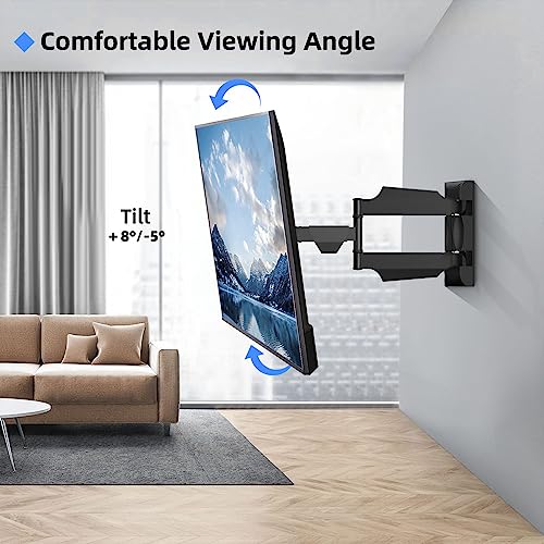Image of suptek MAFD-L400 TV Wall Mount Swivelling Tilting and Extendable TV Mount for 32-55 Inch TVs or Monitors up to 31.8 kg Max. VESA 400 x 400 mm
