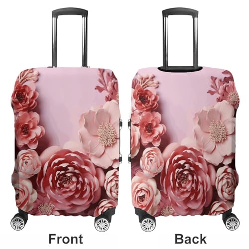 Luggage Cover Elastic Washable Suitcase Cover Dust-Proof Flowers on Light Background Travel Luggage Cover Fashion Suitcase Protector Thickened Baggage Cover Fit 18-32 Inch Luggage XL3