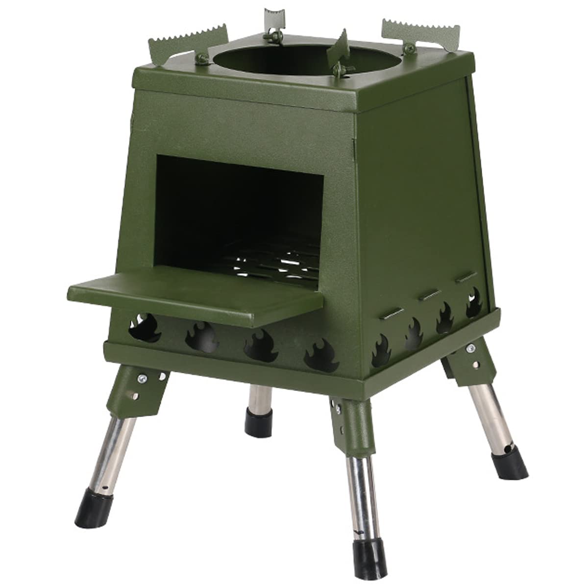 Réchaud de camping pliant polyvalent pour tente cloche et grils