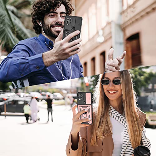 Gritup for Moto G Stylus 5G-2021 Case with Slide Camera Cover | 1*Pack HD Screen Protectors | 360° Rotating Metal Kickstand | MIL-Grade Shockproof Protection,Rose Gold - image 8