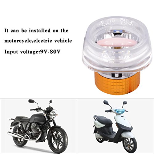 Homyl Motocicleta Feixe Alto/Baixo LED Farol Lente Do Projetor Luz Redonda - Tipo 3