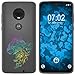 Produktbild PhoneNatic Case kompatibel mit Motorola Moto G7 Silikon-Hülle Floral Katze M2-4