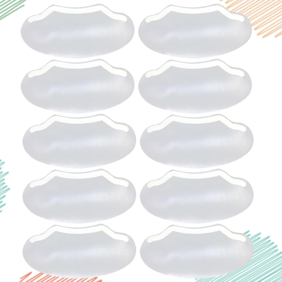 Ciieeo Disposable with Double-Sided Adhesive, Anti-Allergy and Acid Resistant 50pcs Navy Plastic Hair Cutting Face Mask Protective Cover for Hairdressing and Haircut Use