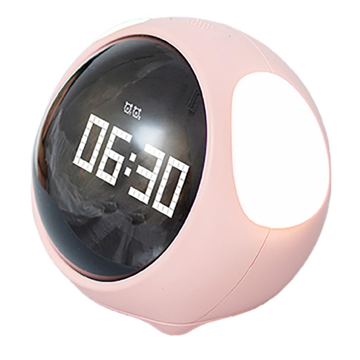Toyvian Réveil LED à Motif Numérique Intelligent pour Garçon et Filles, Lumineux, Veilleuse Tactile, Batterie Rechargeable, Réveil Adorable pour Chambre D’Enfants, Couleur Rose