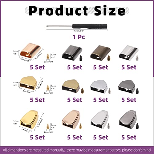 Swpeet 61Pcs 4 Colors Metal Zipper End Tail Clips Buckle Kit for Pants Jackets, Jeans Clothes Slider Zipper Fastener Lock - Image 2