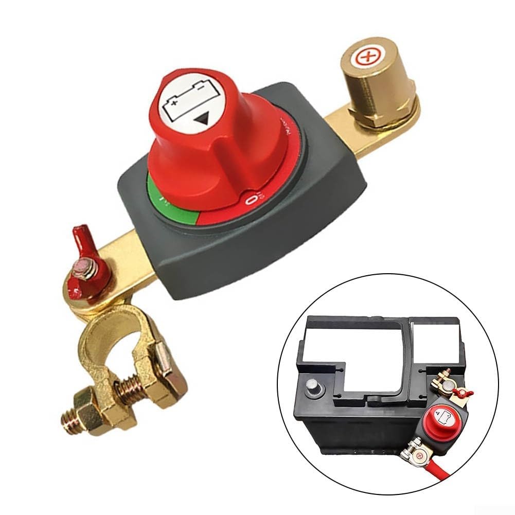Batterie Trennschalter 12V On-Off Hauptschalter Wasserdichter Stromschalter 12-48 V Hochleistungs-Schiffsbatterieschalter für Auto Motorrad Marine Boat Caravan Yacht Bus Boot Reisen