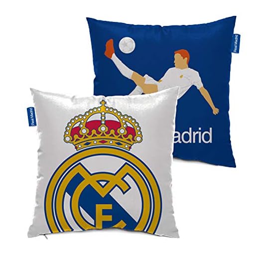 ARDITEX RM13728 Cojín de 40x40cm de Clubs-Real Madrid CF