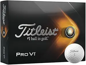 A box of Titleist Pro V1 golf balls.
