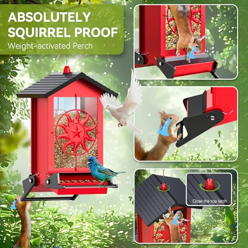 Buteafly Squirrel Proof Bird Feeders For Outdoors thumb #1
