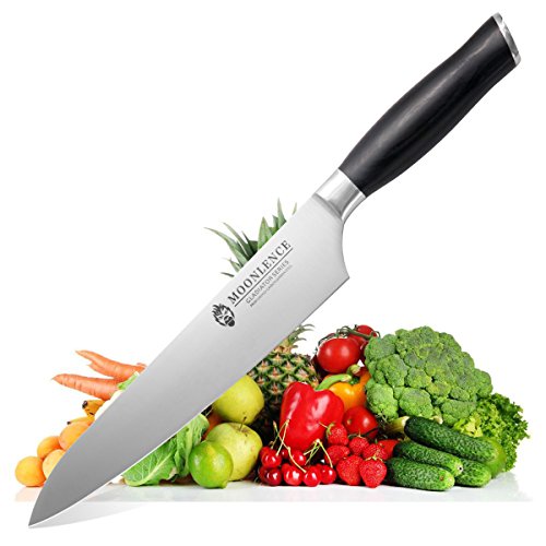 Moon Lence 8 Inch Sharp Kitchen Knife, Carbon Stainless Steel Chef's Knife Use to Slice, Dice, Chop and Mince Meat Fish Fruits