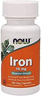 NowFoods Iron 18 mg Essential Mineral 120 Veg Capsules